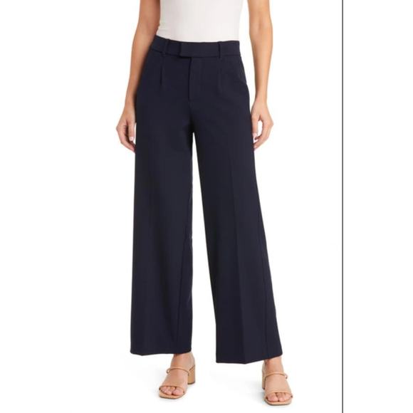 Wit & Wisdom Navy Wide-Leg Trousers - Picture 1 of 10